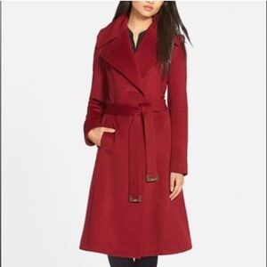 Diane von Furstenberg Red Wool Coat size S